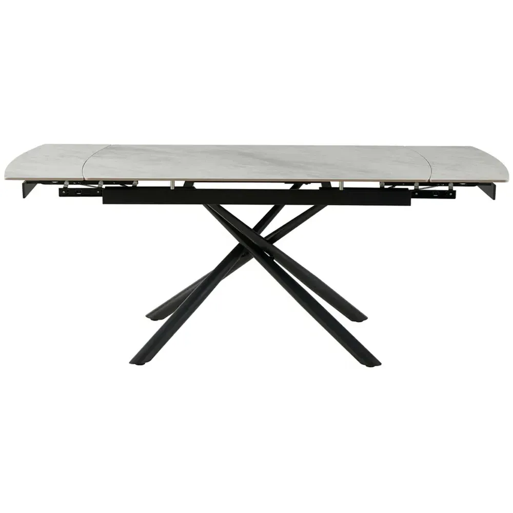 Kairo 6-Seater Extendable Dining Table - Black, Sintered Stone