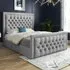 Kingston Single Bed Frame - Grey, Velvet