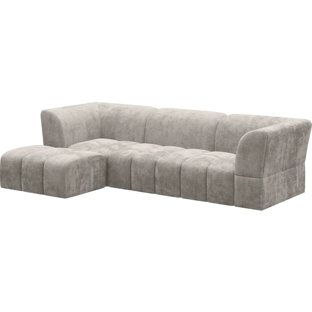 Lena 3-Seater Fabric Sofa - Cream