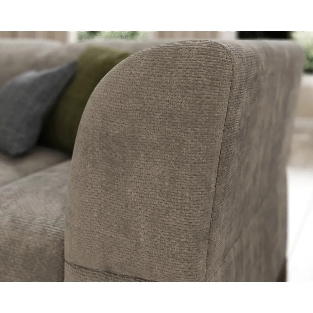 Lena 3-Seater Fabric Sofa - Cream