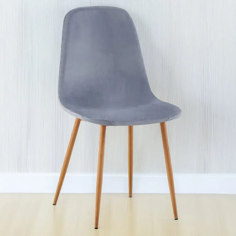 Luxe Set of 2 Dining Chairs - Blue, Faux Leather image