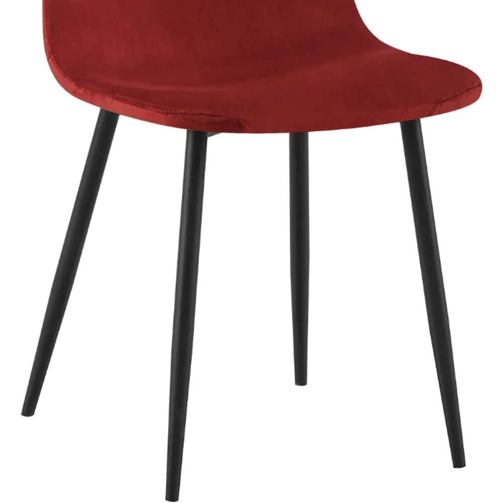 Luxe Set of 2 Dining Chairs - Brown, Faux Leather