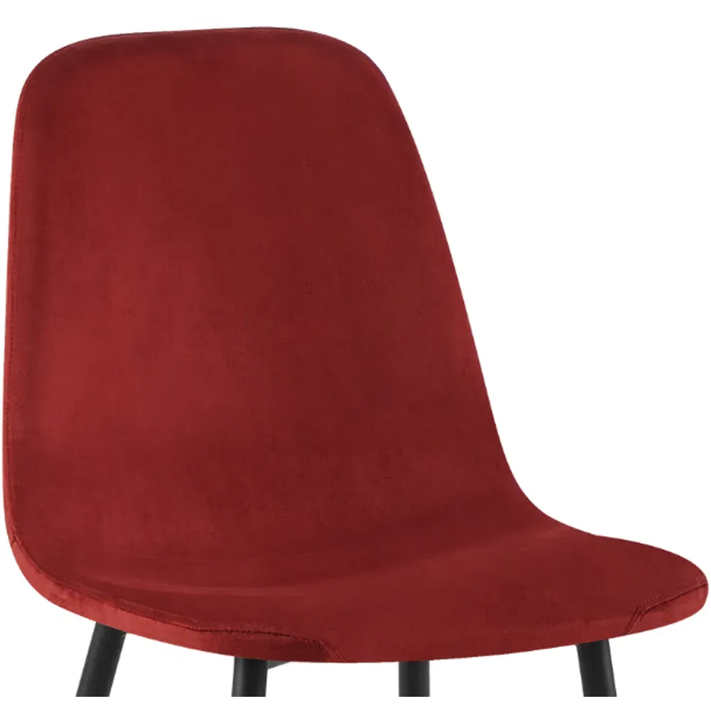 Luxe Set of 2 Dining Chairs - Brown, Faux Leather