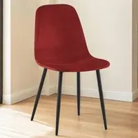 Luxe Set of 2 Dining Chairs - Brown, Faux Leather