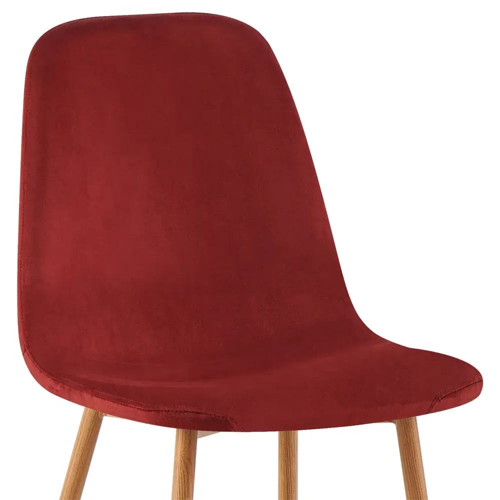 Luxe Set of 2 Dining Chairs - Brown, Faux Leather