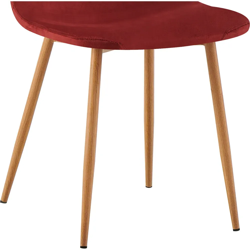 Luxe Set of 2 Dining Chairs - Brown, Faux Leather