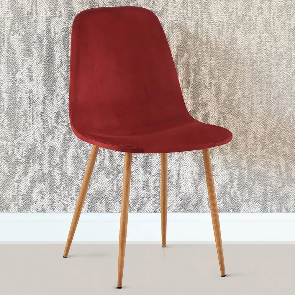 Luxe Set of 2 Dining Chairs - Brown, Faux Leather