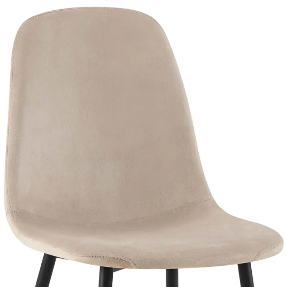 Luxe Set of 2 Dining Chairs - Cream, Faux Leather