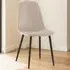 Luxe Set of 2 Dining Chairs - Cream, Faux Leather
