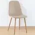 Luxe Set of 2 Dining Chairs - Cream, Faux Leather