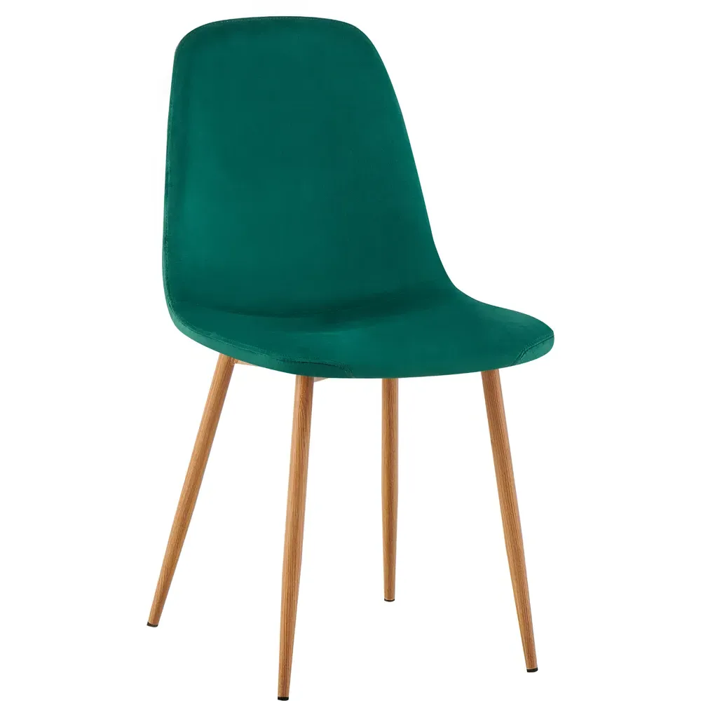 Luxe Set of 2 Dining Chairs - Green, Faux Leather