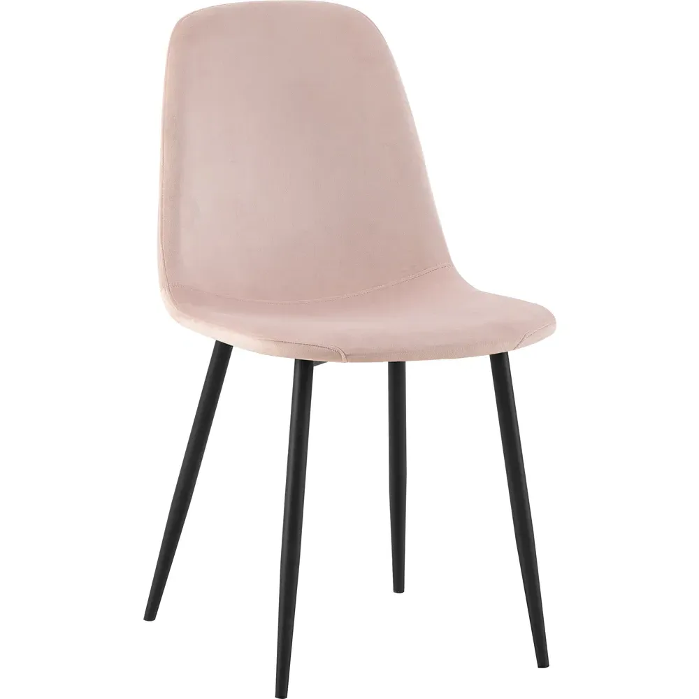 Luxe Set of 2 Dining Chairs - Pink, Faux Leather