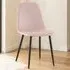 Luxe Set of 2 Dining Chairs - Pink, Faux Leather