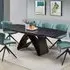 Maelis 6-Seater Extendable Dining Table - Black, Ceramic