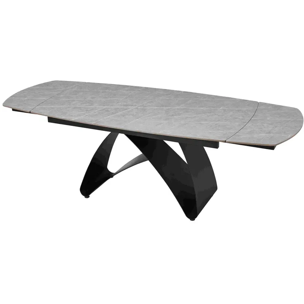 Maelis 6-Seater Extendable Dining Table - Grey, Ceramic