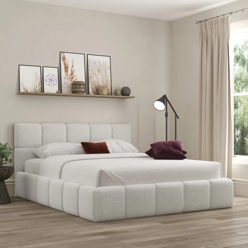 Ovella Double Cubed Bed Frame - Dove