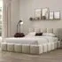 Ovella Double Cubed Ottoman Bed - Cream, Boucle