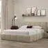 Ovella King Size Cubed Bed Frame - Latte