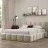 Ovella King Size Cubed Ottoman Bed - Cream, Boucle