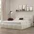 Ovella King Size Cubed Ottoman Bed - Ivory, Boucle