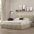Ovella King Size Cubed Ottoman Bed - Latte, Boucle