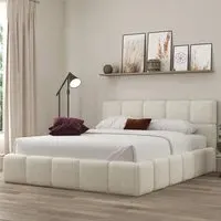 Ovella Single Cubed Bed Frame - Ivory