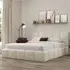 Ovella Single Cubed Ottoman Bed - Ivory, Boucle