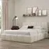Ovella Super King Size Cubed Ottoman Bed - Ivory, Boucle