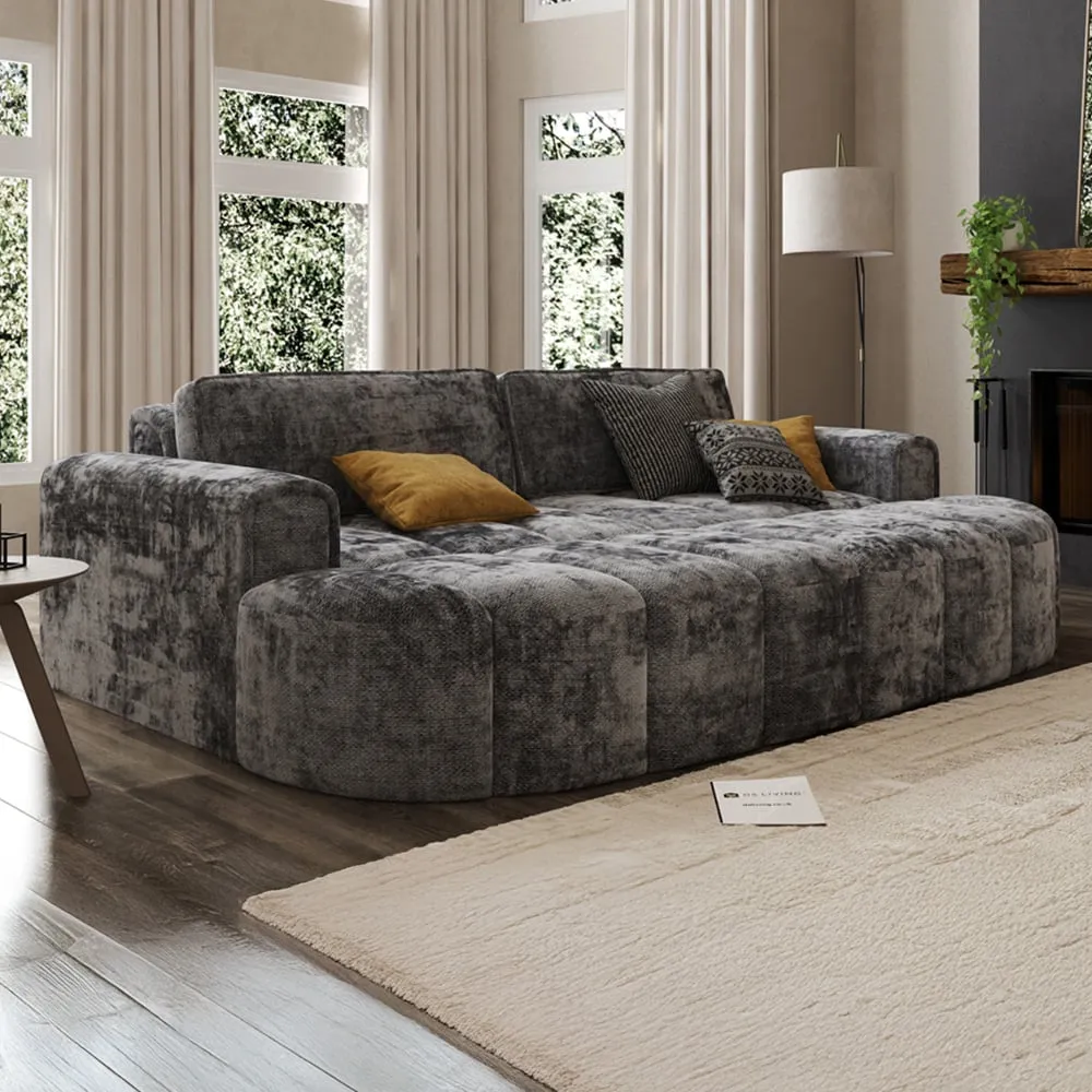 Rupert 4-Seater Modular Sofa - Grey, Fabric image