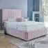 Savoy King Size Bed Frame - Pink, Velvet
