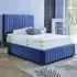 Savoy Small Double Bed Frame - Blue, Velvet