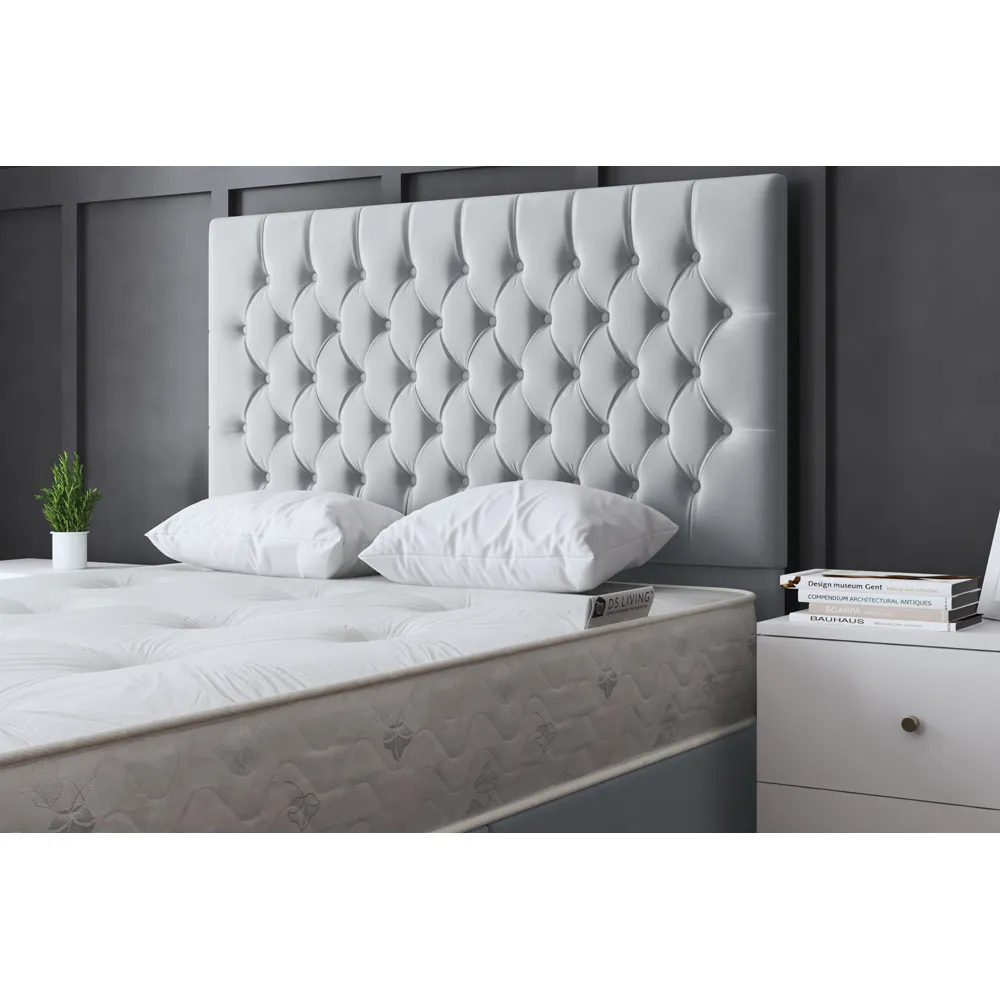 Seraphine Double Divan Bed with 2 Drawers - Silver