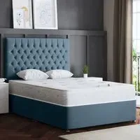Seraphine Double Divan Bed with 4 Drawers - Blue