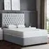 Seraphine Double Upholstered Panel Divan Bed - Silver