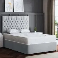 Seraphine King Size Divan Bed - Silver