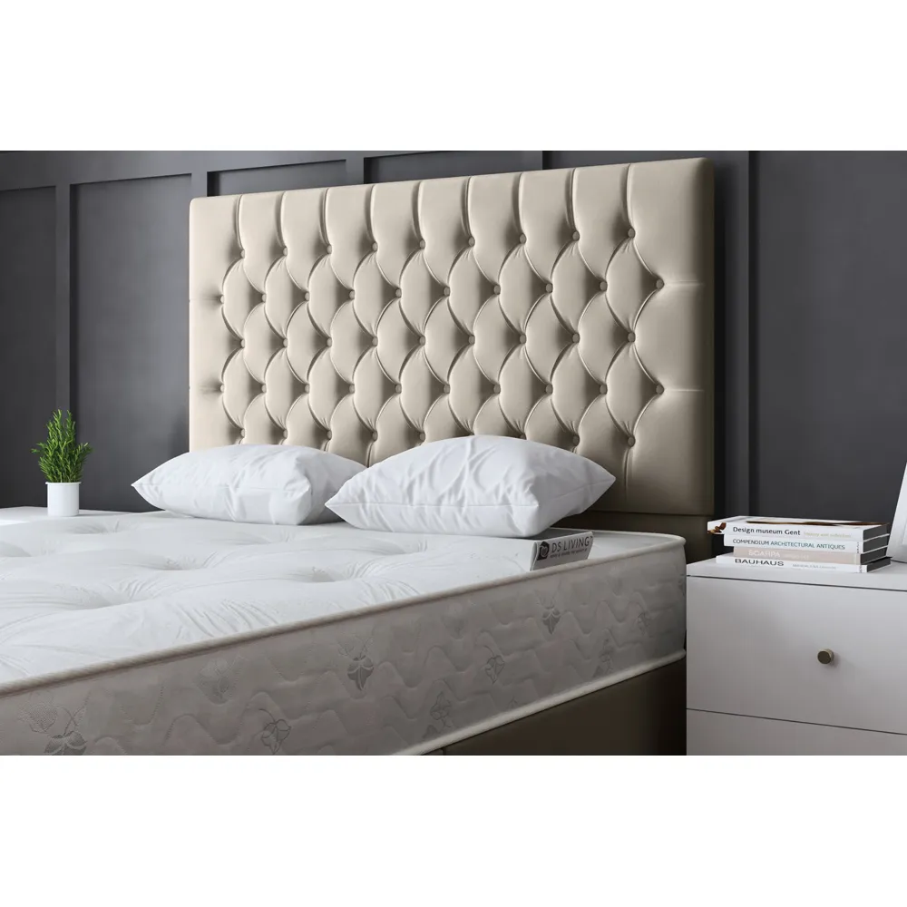 Seraphine King Size Divan Bed with 2 Drawers - Beige