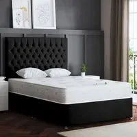 Seraphine Single Divan Bed with 2 Drawers - Black