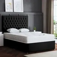 Seraphine Small Double Divan Bed with 4 Drawers - Black