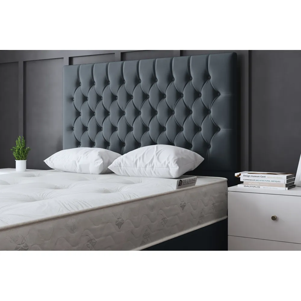 Seraphine Super King Divan Bed with 2 Drawer - Grey