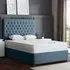 Seraphine Super King Size Upholstered Panel Divan Bed - Blue