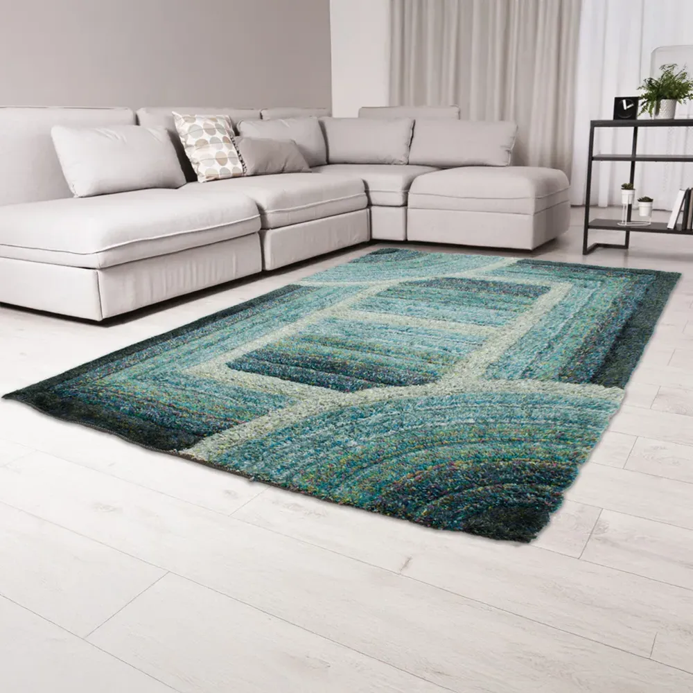 Trellis Ultra Plush Rug - Blue