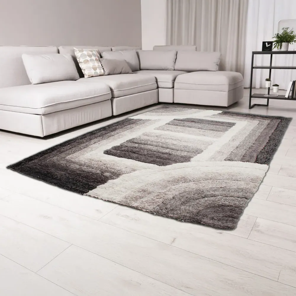 Trellis Ultra Plush Rug - Grey
