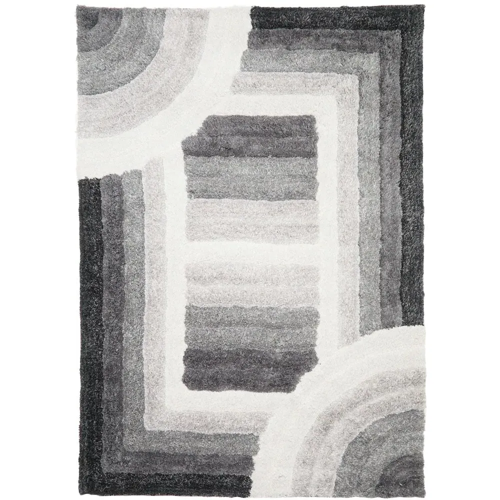 Trellis Ultra Plush Rug - Grey