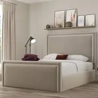 Verona Double Ottoman Bed with Storage - Beige