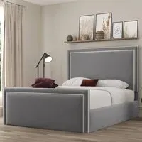 Verona Double Ottoman Bed with Storage - Grey