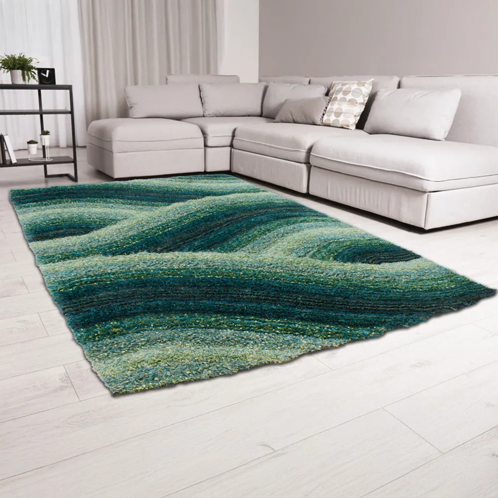 Wave Ultra Plush Rug - Blue