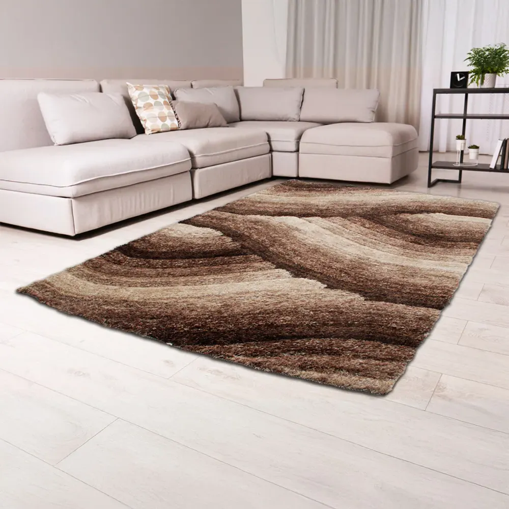 Wave Ultra Plush Rug - Brown