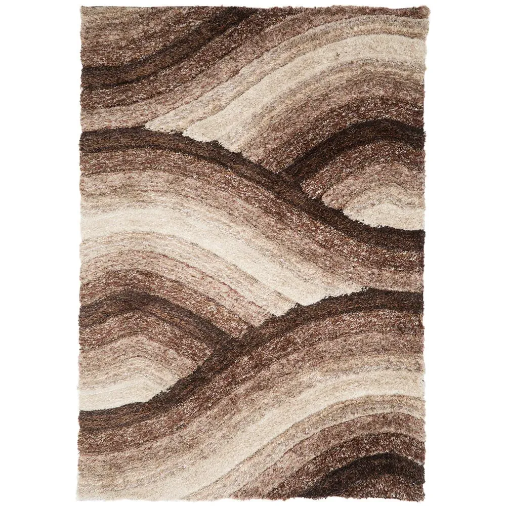 Wave Ultra Plush Rug - Brown