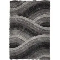 Wave Ultra Plush Rug - Grey
