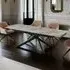 Zaira 6-Seater Extendable Dining Table - Black, Sintered Stone